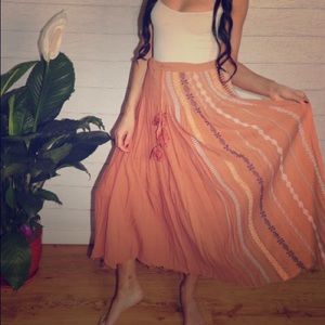 Orange bohemian skirt